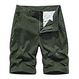 RLEHJN Herren Sommer Cargoshorts Locker Atmungsaktiv Kurze Sweatpants Slim Fit MTB...