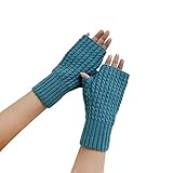 LTWOTEJNG Winter Gestrickte Handschuhe Damen Pulswärmer Winter Damen Pulswärmer Halb...