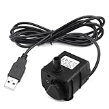 Aideepen USB Mini Wasserpumpe, DC 5V 1.2W Aquarium Pumpe Klein, 90L/H Solarenergie Ultra...