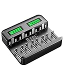 EBL Akku ladegerät für AA AAA C D NI-MH Akkus Type C Input Schnell ladegerät,...