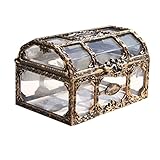 Vintage transparente Schatz-Aufbewahrungsbox, Süßigkeiten-Schmuckstück für Schmuck,...