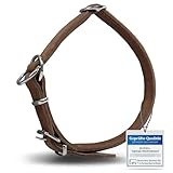 Rund & Weich - Zugstopp Hundehalsband Braun S - 45cm mit Verstellbarer Schnalle und...