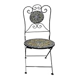 FineHome Edler Mosaik Gartenstuhl klappbar Balkonstuhl Mosaikstuhl Terassenstuhl...