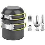 TAFONUP Camping Geschirr Set, Aluminium Camping Töpfe, Outdoor Kochgeschirr,...