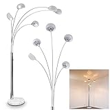 Stehlampe Nikkala, Stehleuchte aus Metall in Chrom mit Lichteffekt, 5 x E14 max....