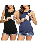 UNibelle Damen Stillshirt 2 pcs still Umstand top Shirt umstandstop