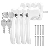 Avesteir 4 Stück fenstergriffe abschliessbar, fenstersicherung kinder, abschliessbarer...