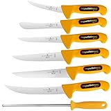 Schwertkrone Solingen 7-Teiliges Messer Set - Profi Metzgermesser Made in...