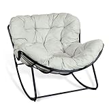 CCLIFE Schaukelstuhl Schaukelsessel Extra groß Wohnzimmer Relaxstuhl Belastbarkeit Bis...
