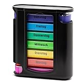 Foubiss Tablettenbox - BPA Frei - Medikamentenbox mit 7 Tage 4 Fächer - Pillendose...
