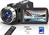 Delmodes 64MP 8K Videokamera Camcorder 18X Digitalzoom IR Nachtsicht Vlogging Kamera, 3,0...