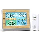 Wetterstation Funk mit Außensensor, Digital Innen Aussen Thermometer and...