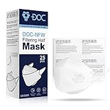 DOC 25 Stück – FFP2 Face Shield CE-zertifizierter Gesichtsschutz Faltbare Staubmaske...