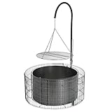 bellissa – Gabionen-Feuerstelle mit Grillgalgen & schwenkbarem Grillrost -...