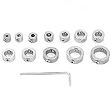 Ausla 12 Stück Tiefenstopp für Bohrer, 3-16 mm Bohrer Tiefe Stoppbit Kragensatz mit...