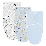 AYBUY Pucksack Baby, 0–3 Monate Schlafsäcke für Neugeborenen, Bio-Baumwolle Baby...