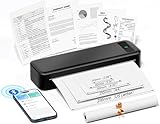 TATTMUSE Mobiler Drucker A4 für Unterwegs, Tragbarer Drucker Thermodrucker A4...