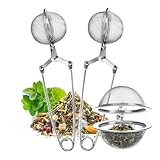 Wilhelm Sell® 2x Teesieb aus rostfreiem Edelstahl - Tee-Ei in Kugelform -...
