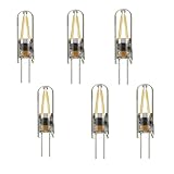ALIVIM 6Stück G4 COB LED 1.5W Glühbirne Halogen Lampe Klarglas Kronleuchter Spotlight...