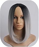 Perücke, Perücke mit Pony, Chemiefaser-Perücke, Wave Bob Perücke, europäische...
