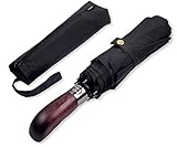 Balios® Regenschirm Mit Echtem Holzgriff -Optional | Auf Zu Automatik | Sturmfest &...