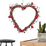Oldmoom Valentinstagskränze für Haustür, 30 cm Herzkranz, Valentinstagsdekoration,...