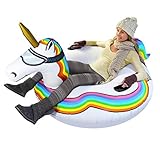 GoFloats Unisex-Adult ST-UNICORN-01 Winter Snow Tube-Einhorn-Der ultimative Schlitten &...