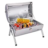 BBQ Collection Klappgrill - Doppel Grillfläche - Edelstahl/Rost Frei INOX