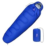 ALPIDEX Schlafsack Mumienschlafsack 4 Jahreszeiten 225 x 80 cm Duo Therm -17° C 400 GSM...