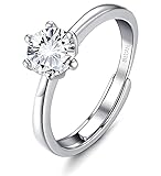 KALVICA 925 Sterling Silber Ringe für Damen Verstellbarer Verlobungsring mit...