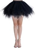 Dressystar LXQC Petticoats Minirock Kurz Unterrock Tutu Unregelmäßig Tüll...