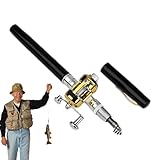 zjhukfmc Kleine Angelrute und Rolle Combo – tragbares Reise-Taschenruten-Set |...