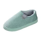 KEIZHUONIQIU Herren Hausschuhe 42,5 Slippers Weiß Filzpantoffeln Filzsohle...