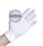 WELL B4® Care Dermatest: Sehr Gut - Baumwollhandschuhe, Weiße Handschuhe aus 100%...