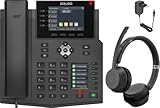 GEQUDIO IP Telefon GX5+ Set mit Netzteil & Bluetooth Headset - Fritzbox, Telekom...