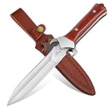 TAN REN Outdoor Messer Survival, Jagdmesser Feststehende Klinge Scharfes, D2...