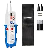 PeakTech 1096 Stromprüfer Spannungsprüfer zweipolig + Dual Anzeige & FI-Test,...