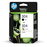 HP 304 (3JB05AE) Multipack Original Druckerpatronen 1xSchwarz,1x Farbe für HP DeskJet...