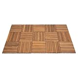 Pack Holzfliesen für Balkon, Strapazierfähiges Fliesenset, Holzterrassenfliesen,...