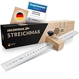 Adlerfokus Streichmaß [EG-1] - Anreisswerkzeug Made in Germany - Anschlaglineal -...