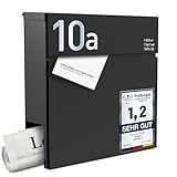 Radius Designer Briefkasten Anthrazit personalisiert – Letterman 6 mit Lasergravur –...