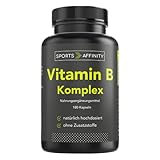 Sportsaffinity Vitamin B Komplex I 180 hochdosierte Kapseln I Vitamin B1 B2 B3 B5 B6 B7 B9...