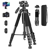 JOILCAN Kamera Stativ, 187cm Fotostativ mit Abnehmbar Kopf, Camera Tripod mit Tragetasche...