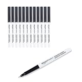 Amazon Basics Permanentmarker, ultra feine Spitze, schwarz, 12 Stück