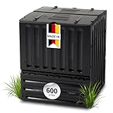Garantia Eco-King Komposter 600 Liter schwarz - Komposter Garten, Schnellkomposter, Abfall...