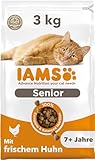 IAMS Senior Katzenfutter trocken mit Huhn - Trockenfutter für ältere Katzen ab 7 Jahren,...