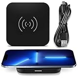 QI Wireless Ladestation 10W Schwarz kompatibel mit Apple iPhone 14 Plus Pro Max Ladematte...