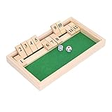 Würfel-Brettspiel, Tragbar, Party, Lustig, aus Holz, 12 Zahlen, Flip-Fliesen-Spiel,...