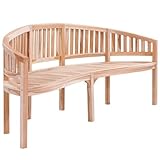 ULUYYUC Camping Bank Sitzbank Outdoor Bierbank Parkbank - Bananenbank 200 cm Massivholz...