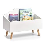 Zeller 13503 Kinder-Aufbewahrungstruhe 'Wolke', MDF, weiß, ca. 58 x 28 x 45 cm,...